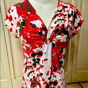 Ann Taylor Floral Print Blouse Size XL